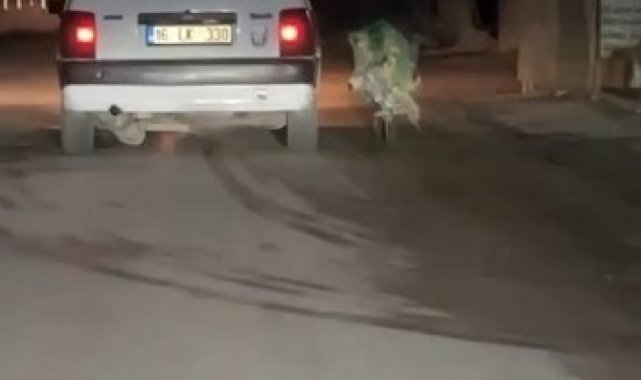 Bursa'da bisiklet sürücüsünün tehlikeli yolculuğu kameralarda