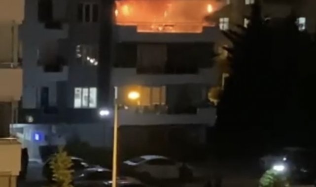 Bursa'da korkutan yangın.. Ev alev alev yandı