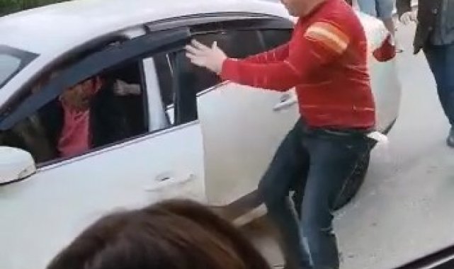 Bursa'da yol verme tartışması kameralarda