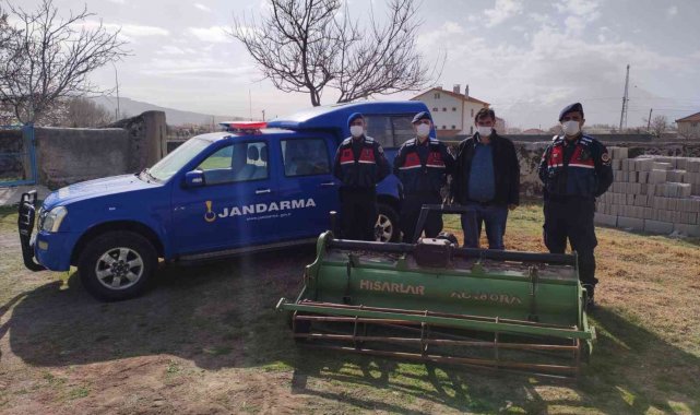 Çalınıp hurdacıya satılan tarım makinesini JASAS buldu