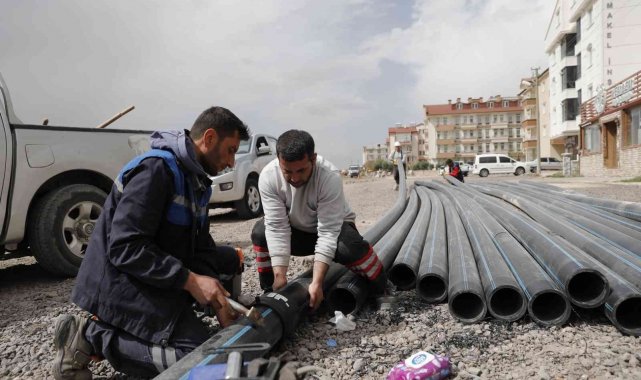 Çalışması tamamlanan yolda altyapı yenileniyor