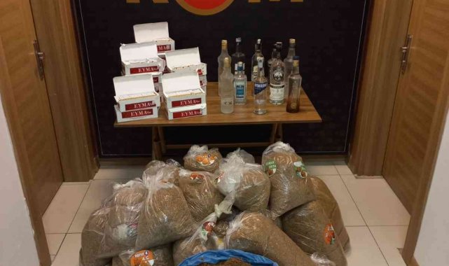 Çanakkale'de kaçak içki ve sigara operasyonu