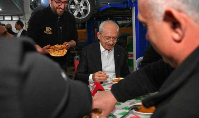 CHP lideri Kılıçdaroğlu, oto sanayi çalışanları ile iftar yaptı