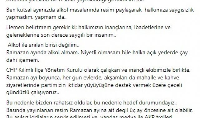 CHP'li üyenin "alkollü iftar" fotoğrafı ortalığı karıştırdı