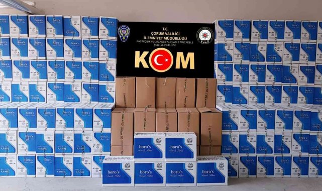 Çorum polisinden kaçak sigara operasyonu
