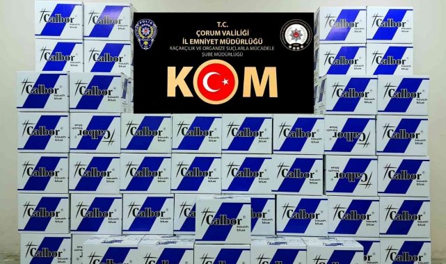 Çorum polisinden kaçak sigara operasyonu