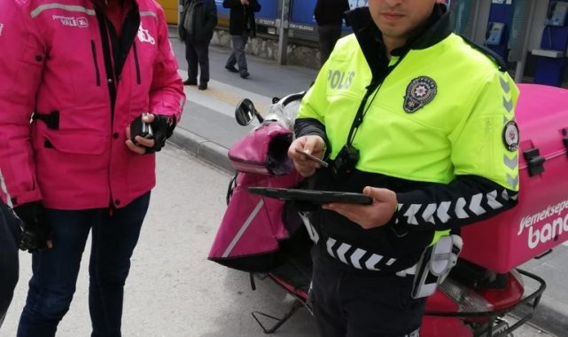 Çorum'da motosiklet sürücüleri denetlendi