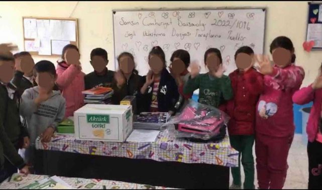 Davalık olduğu taraflarla okula kırtasiye yardımı yaptırarak uzlaştı