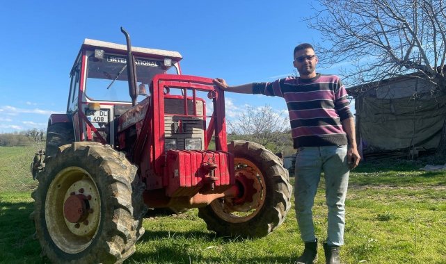 Dede yadigarı traktörü kendi imkanlarıyla çift çekere çevirdi
