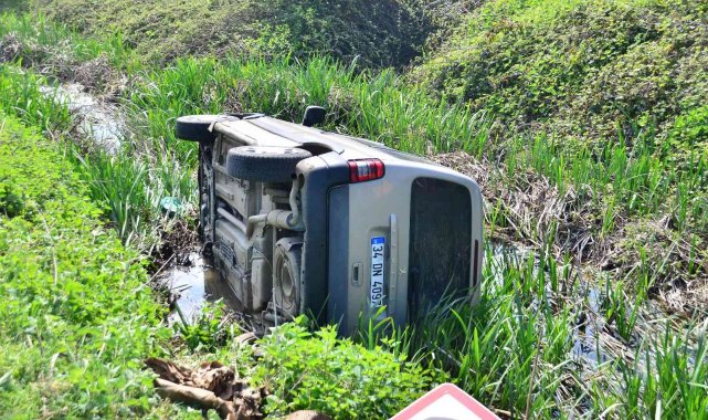 Devrilen bidonu düzeltirken kaza yaptı