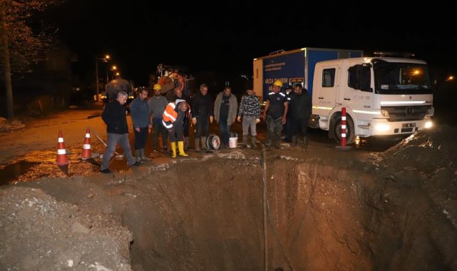 DİSKİ Bismil&#039;de içme suyu borusundaki arızayı giderdi