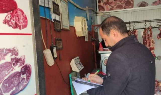 Diyadin&#039;de kasaplarda denetim yapıldı