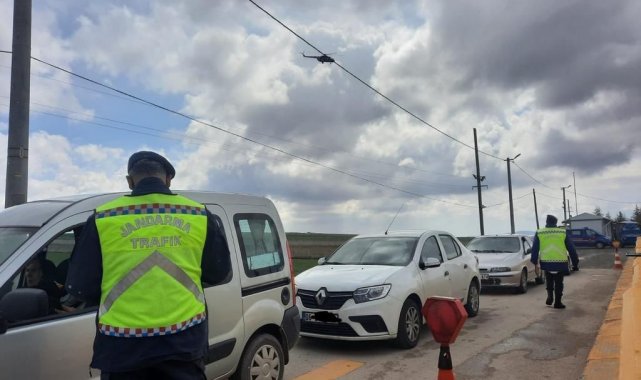 Eskişehir'de helikopter destekli trafik denetimi