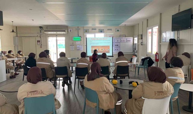 Fabrika çalışanlarına sağlıklı beslenme anlatıldı