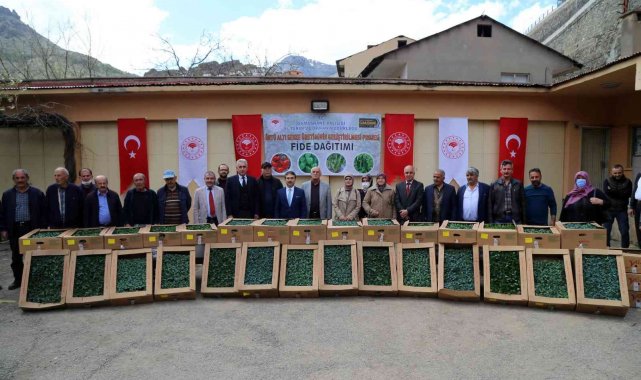 Gümüşhane&#039;de üreticilere 150 bin sebze fidesi dağıtıldı