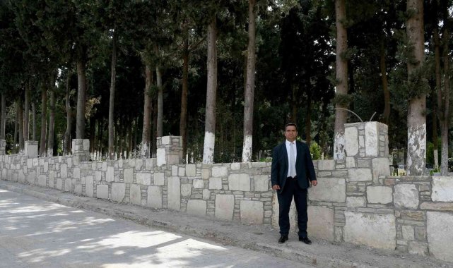 Güzelçamlı Mahallesi Mezarlığı'nda yenileme çalışmasında sona gelindi