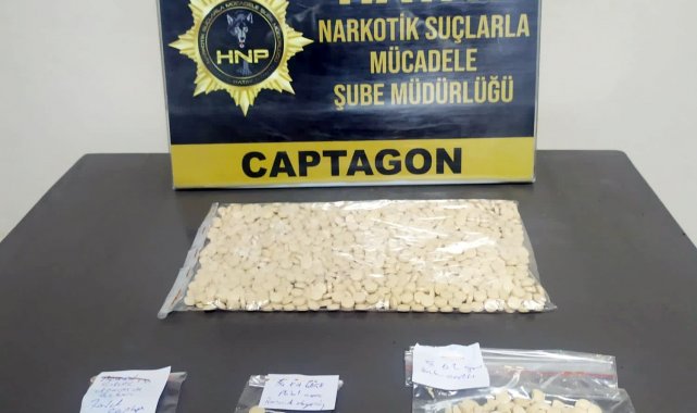 Hatay&#039;da 974 adet uyuşturucu hap ele geçirildi