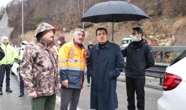 Heyelan sebebiyle kapanan Bolu Dağı Tüneli'nin yarın açılması planlanıyor