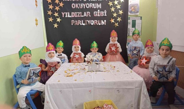 Hisarcık'ta 4-6 yaş grubu çocuklar Kur'an-ı Kerim okumayı öğreniyor