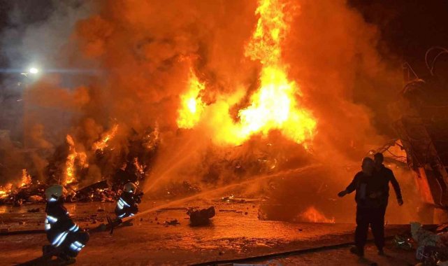 Hurdacılar sanayisinde yangın: 1 yaralı