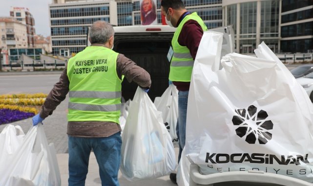 İhtiyaç sahiplerine Ramazan iaşesi Kocasinan Belediyesi&#039;nden