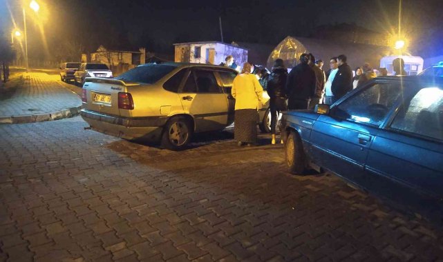 İki aracın çarpıştığı kazada yaralanan olmadı