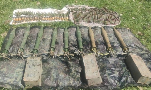 Irak'ın kuzeyinde terör örgütü PKK'ya ait çok sayıda mühimmat ele geçirildi