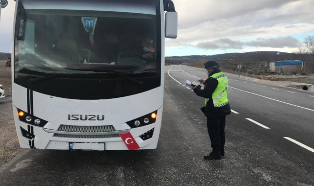 İşçi ve personel taşıyan servislere özel denetim gerçekleştirildi