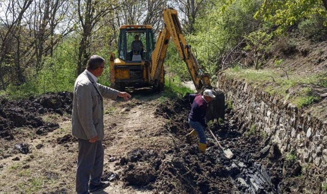 İskilip'te tarımsal sulama bentleri temizlendi