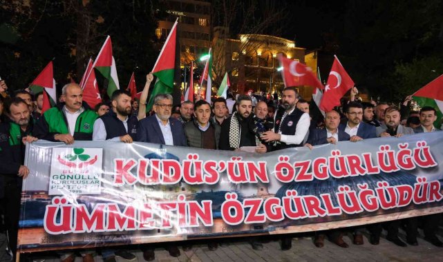 İsrail&#039;in saldırıları Bursa&#039;da protesto edildi