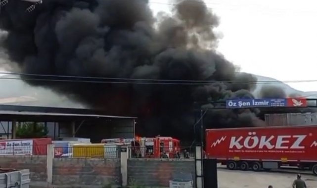 İzmir'de geri dönüşüm tesisinde yangın