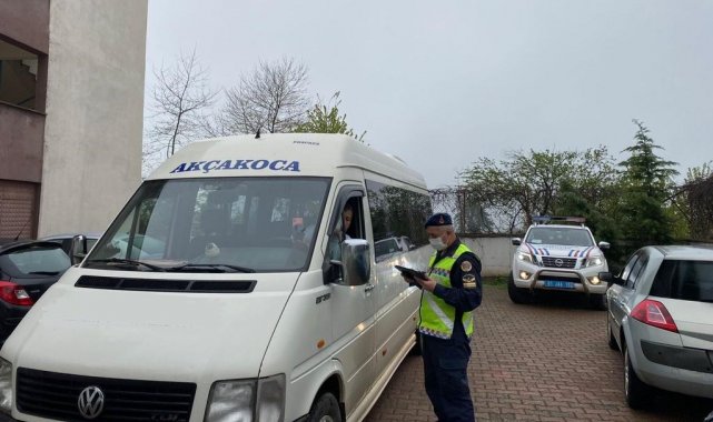 Jandarma ekipleri servislerini denetledi