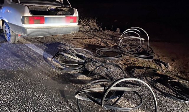 Jandarmadan kablo hırsızına suçüstü