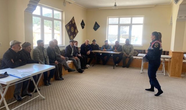 Jandarmadan vatandaşlara 'orman yangını' eğitimi