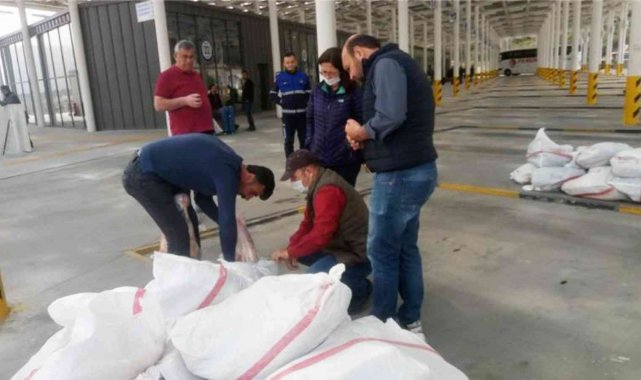 Kaçak etlerin sahibine ve otobüse ceza