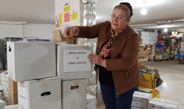 Kadın muhtar ihtiyaç sahiplerinin gönlüne taht kurdu