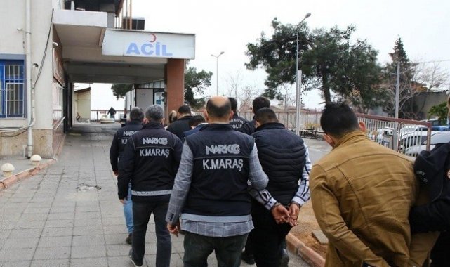 Kahramanmaraş'ta uyuşturucu tacirlerine suçüstü: 10 kişi tutuklandı