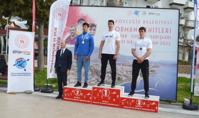 Kano yarışlarında Köyceğizli sporcu üç altın madalya kazandı