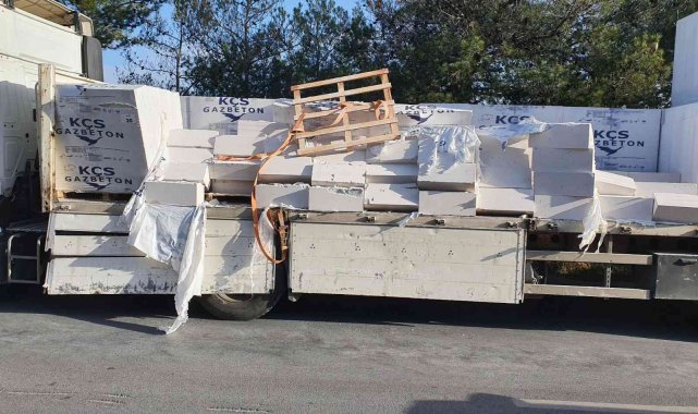 Kapak açıldı, gaz betonlar yola saçıldı