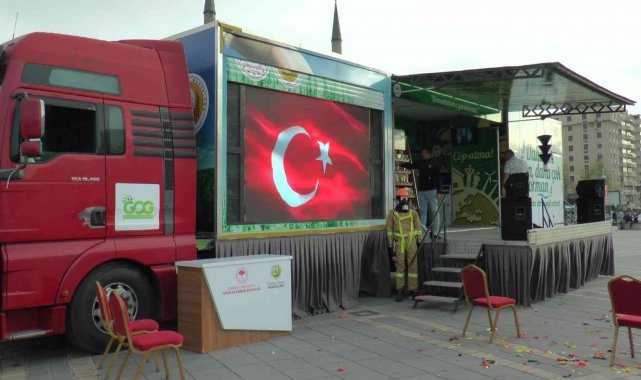 Kayseri doğa konusunda 'Yeşil Vatan Tırı' ile bilinçlendi