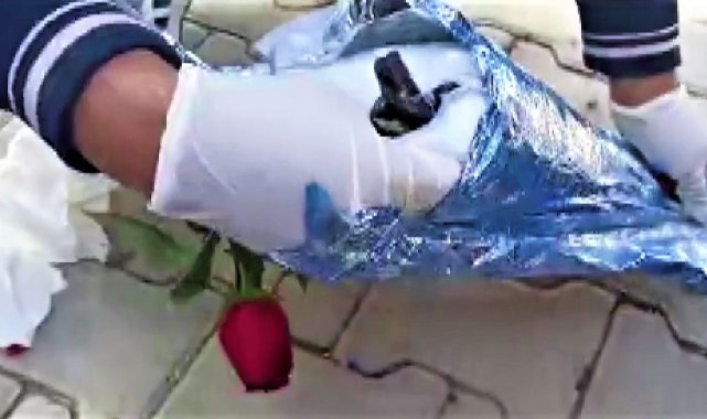 Kırmızı gülün altından uyuşturucu çıktı