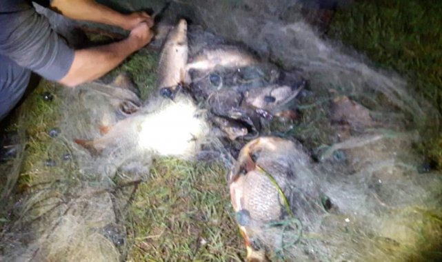 Konya'da baraj gölünde ağ denetimi