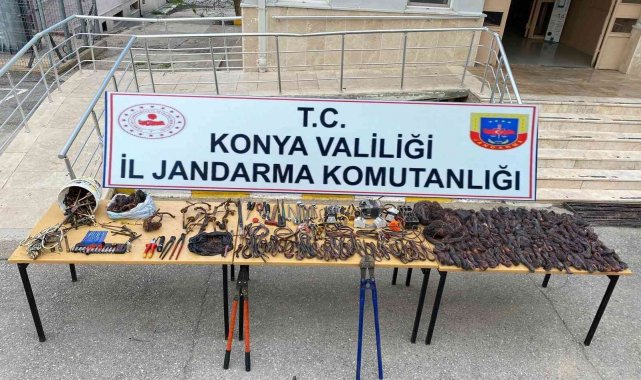 Konya'da kablo hırsızlığı şüphelisi tutuklandı