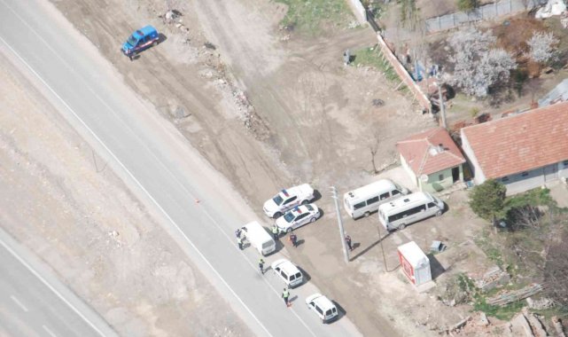 Kural ihlali yapan sürücüler havadan tespit edildi