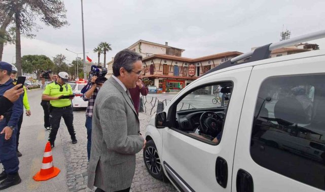 Kuşadası'nda Emniyet Kemeri uygulaması yapıldı