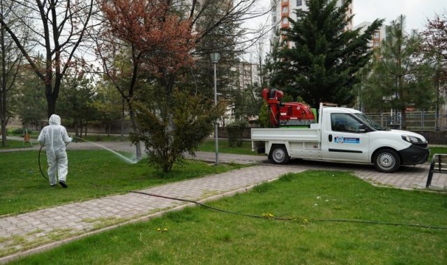 Melikgazi'de ilaçlama sürüyor