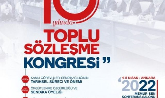 Memur-Sen Toplu Sözleşme Kongresi'nin sonuç bildirgesi açıklandı