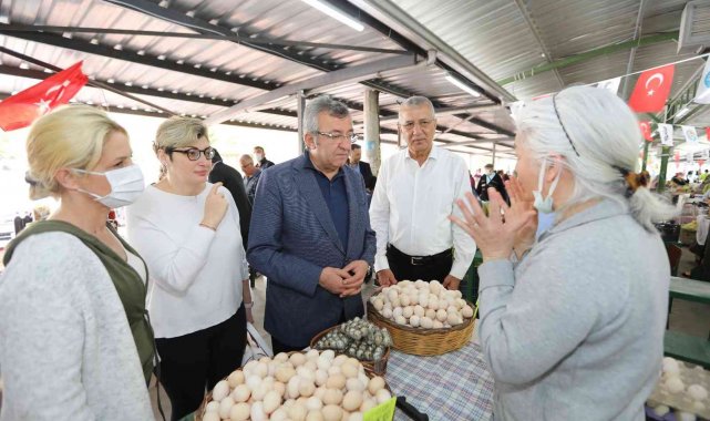 Mezitlili üretici kadınlar siyasileri ağırladı