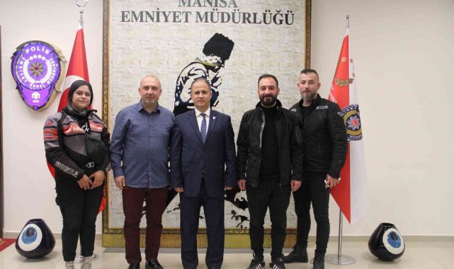 Motor Kullanıcıları ve Kuryeler Derneğinden Emniyet Müdürü Uslusoy'a ziyaret