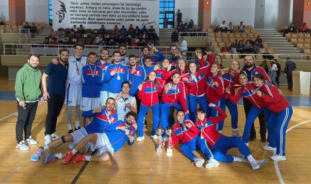 MSKÜ kadın ve erkek basketbolcuları şampiyon